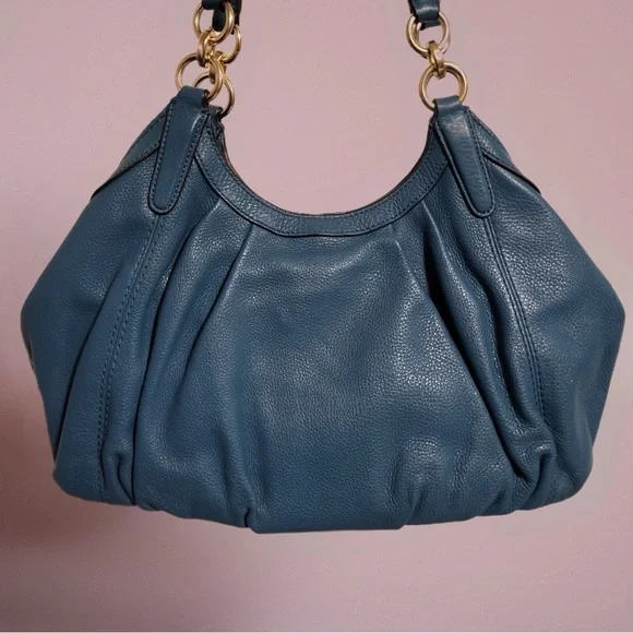 Coach Blue Leather Shoulder Bag